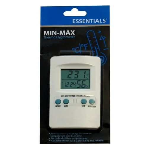 ESSENTIALS Digital Min Max Thermo Hygrometer Small